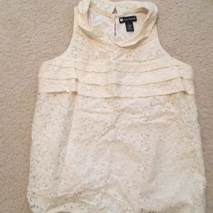 Cream lace tank